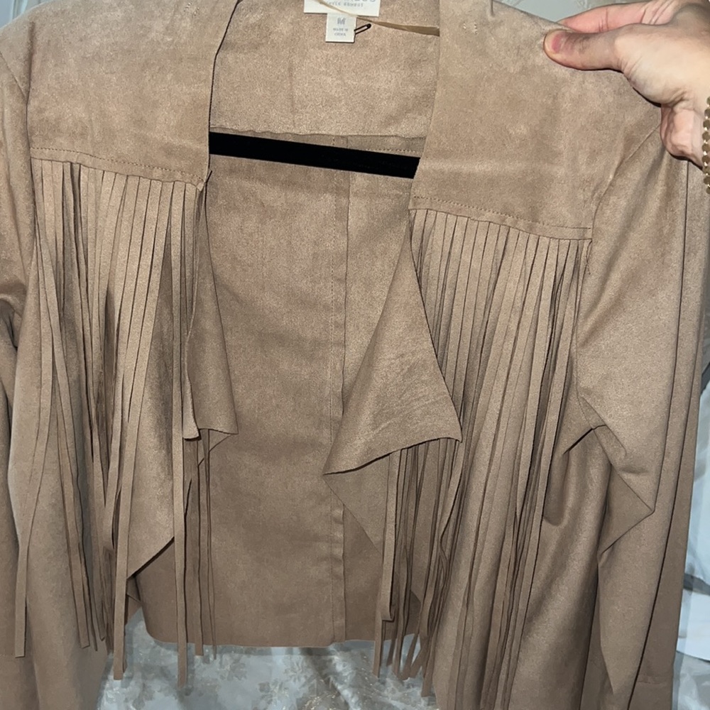 Bisou Bisou faux suede, fringed jacket - Picture 3 of 4